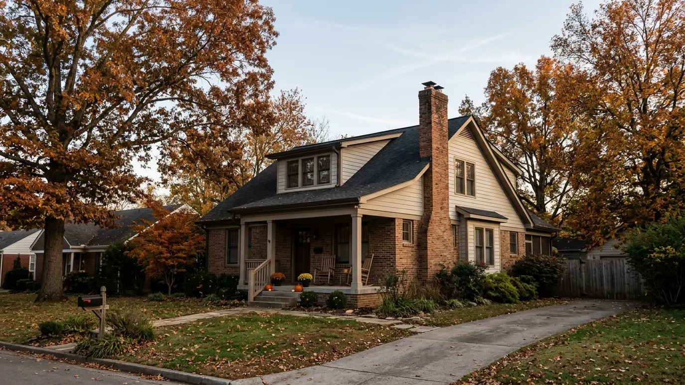 Homes and chimneys in Antioch, Tennessee