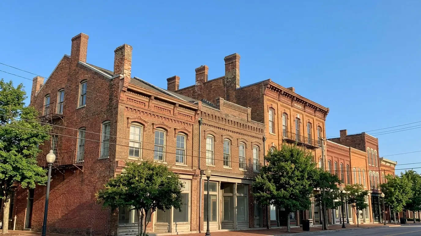 Homes and chimneys in Franklin, Tennessee