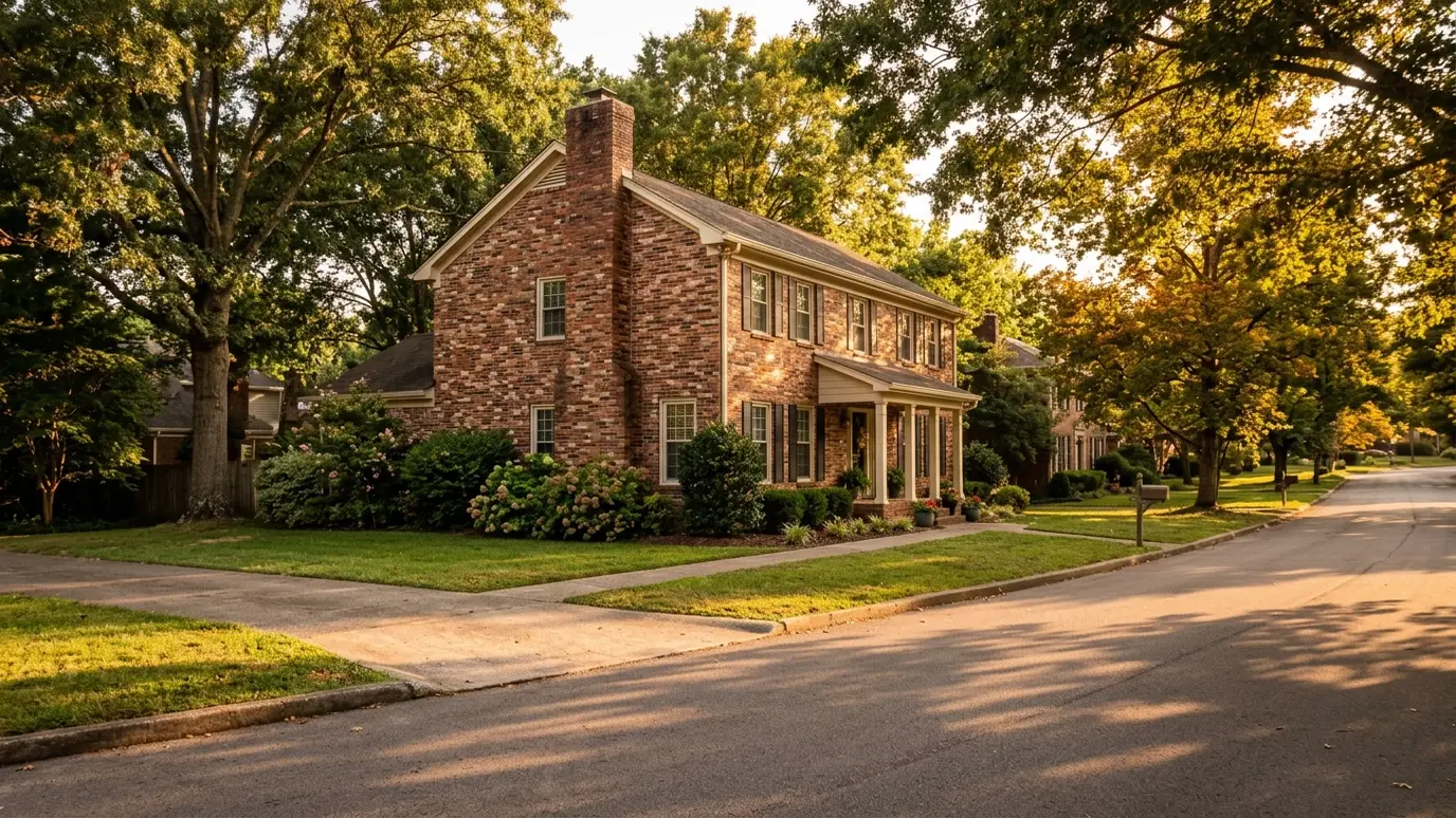 Homes and chimneys in Gallatin, Tennessee