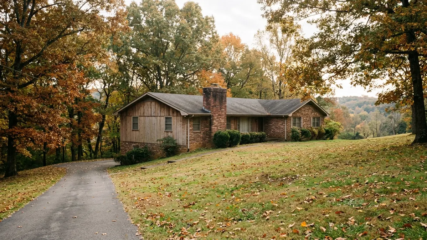 Homes and chimneys in Goodlettsville, Tennessee