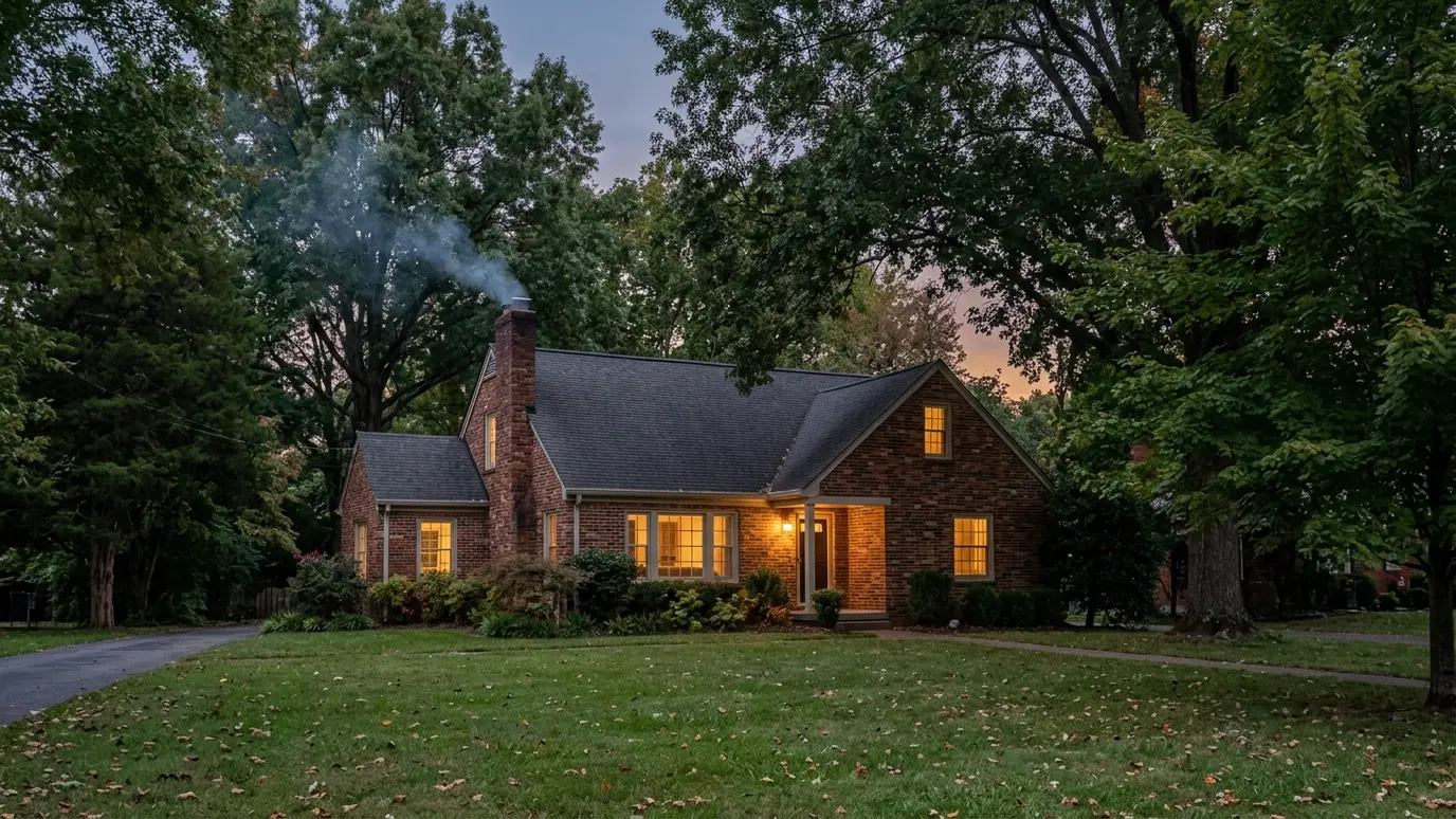 Homes and chimneys in Hermitage, Tennessee
