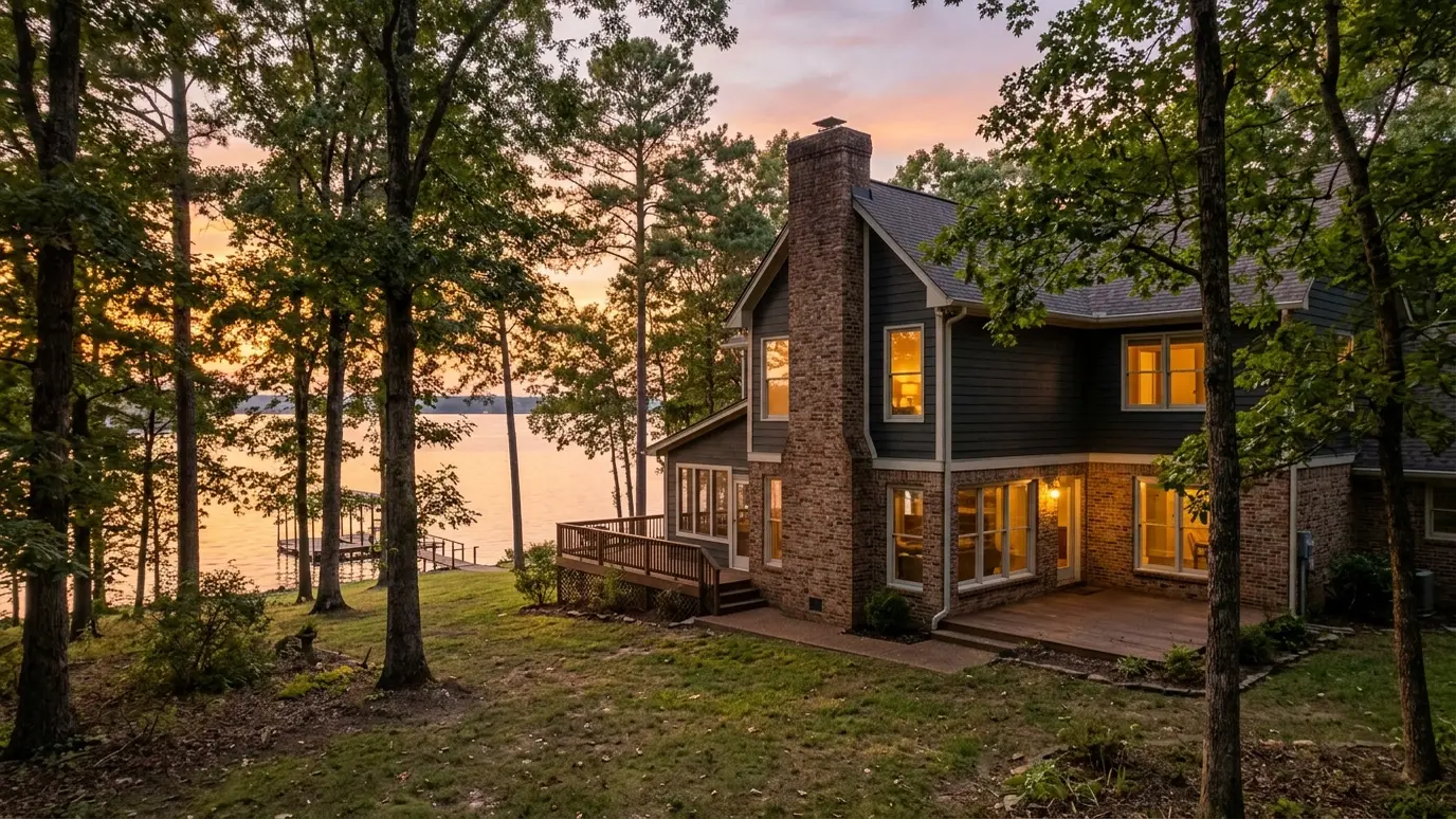 Homes and chimneys in La Vergne, Tennessee