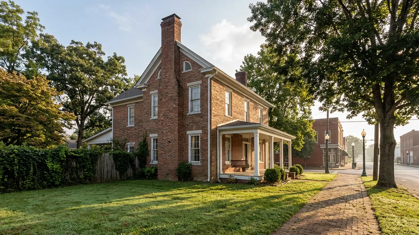 Homes and chimneys in Lebanon, Tennessee