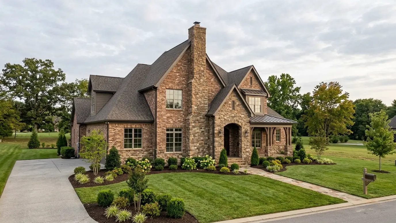 Homes and chimneys in Mt. Juliet, Tennessee