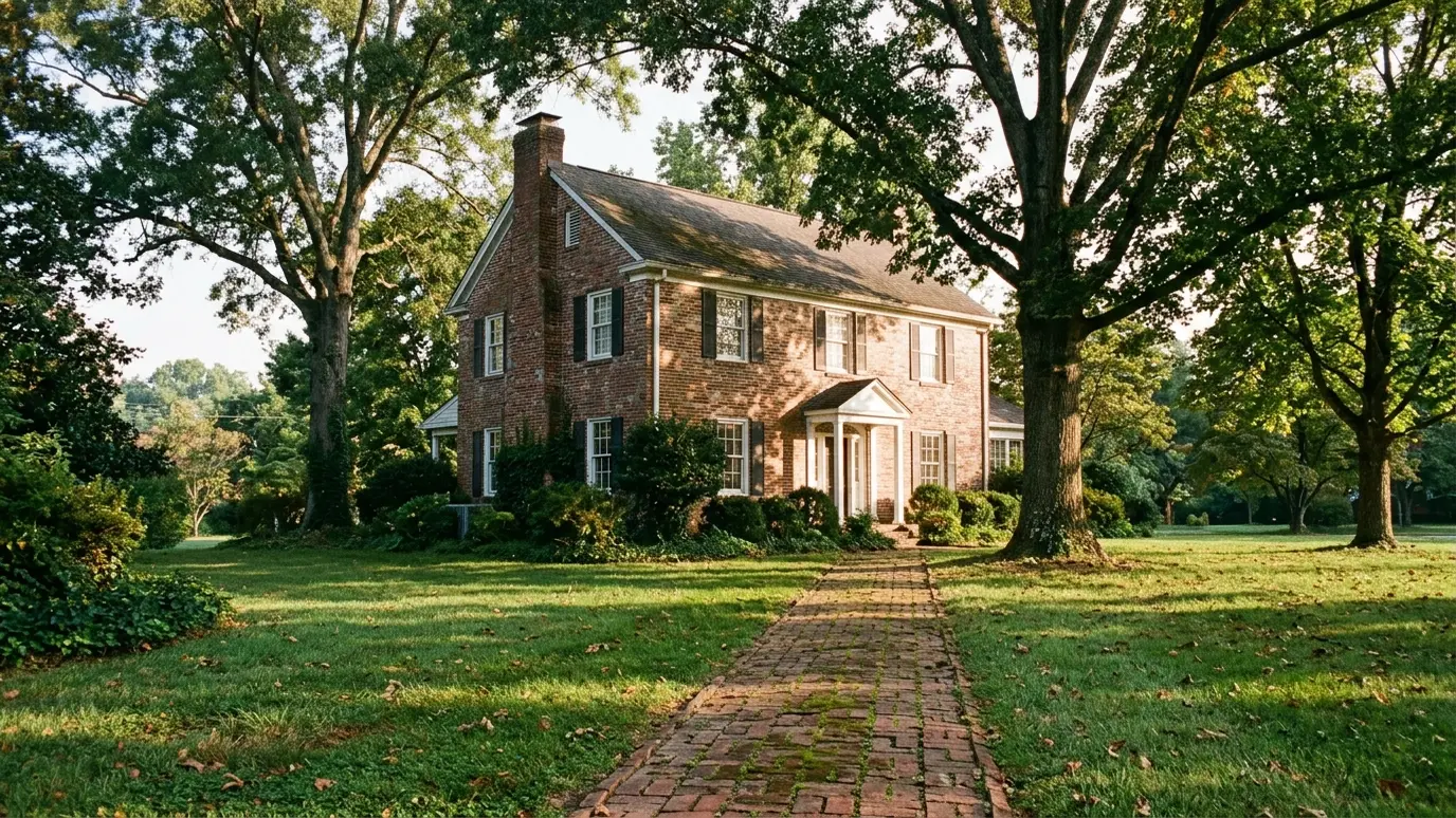 Homes and chimneys in Murfreesboro, Tennessee