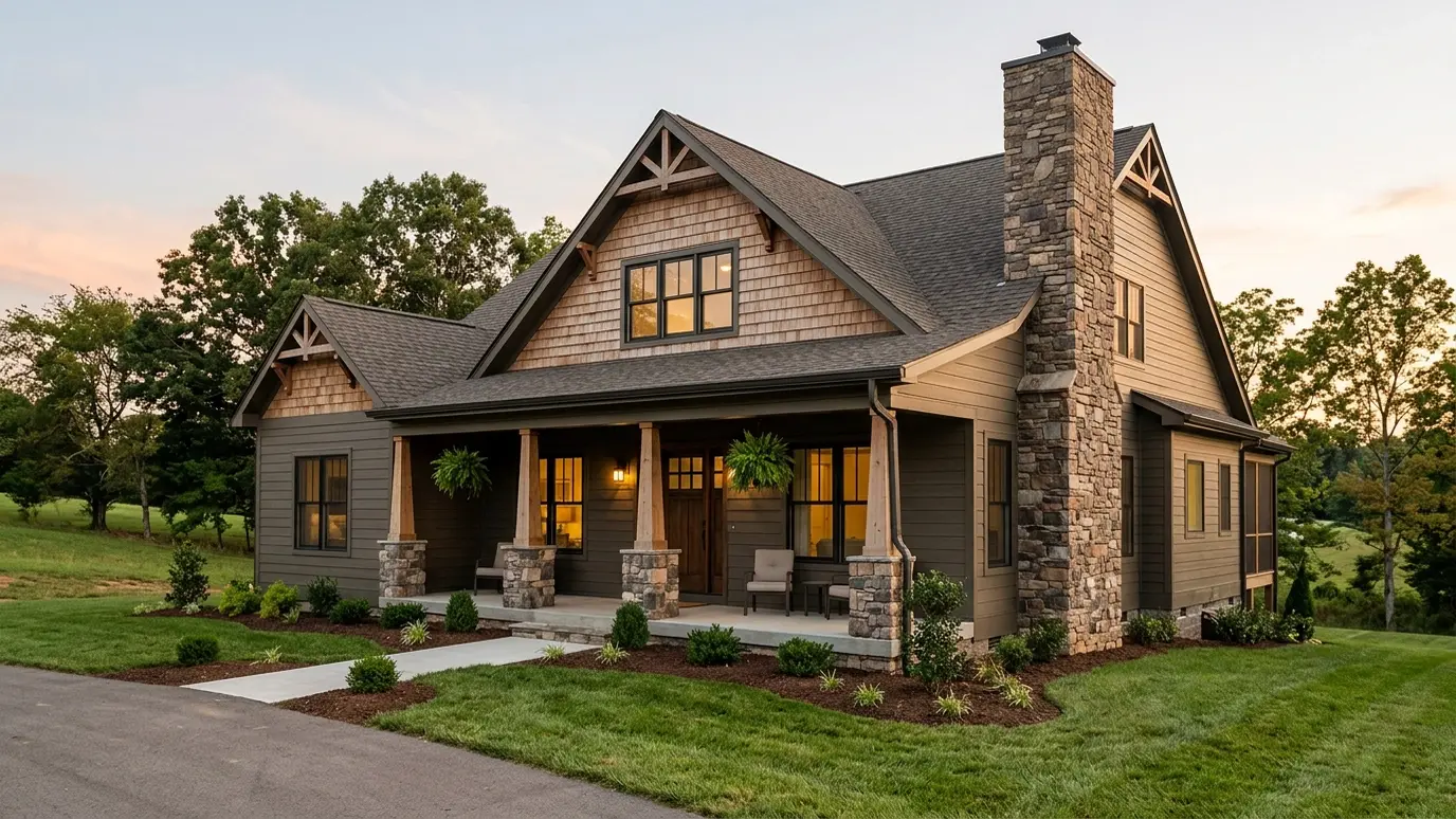 Homes and chimneys in Nolensville, Tennessee