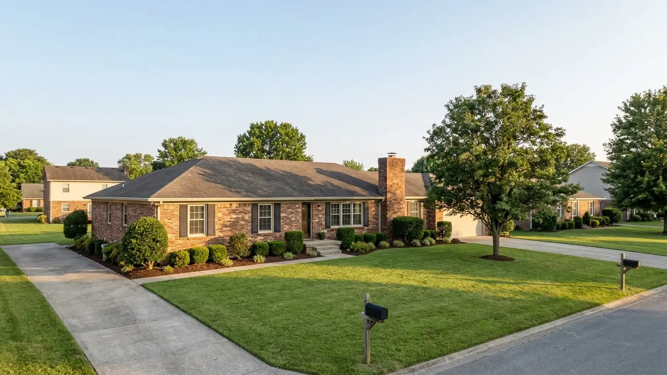 Homes and chimneys in Smyrna, Tennessee