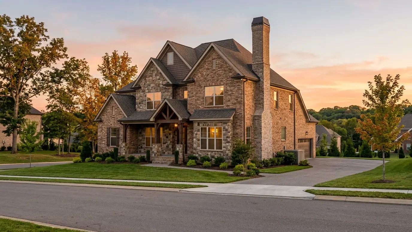 Homes and chimneys in Spring Hill, Tennessee