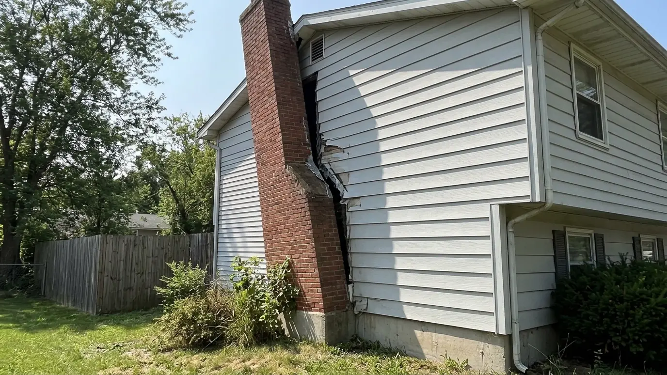 Leaning and Settling Chimney Repair in Nashville and Middle Tennessee