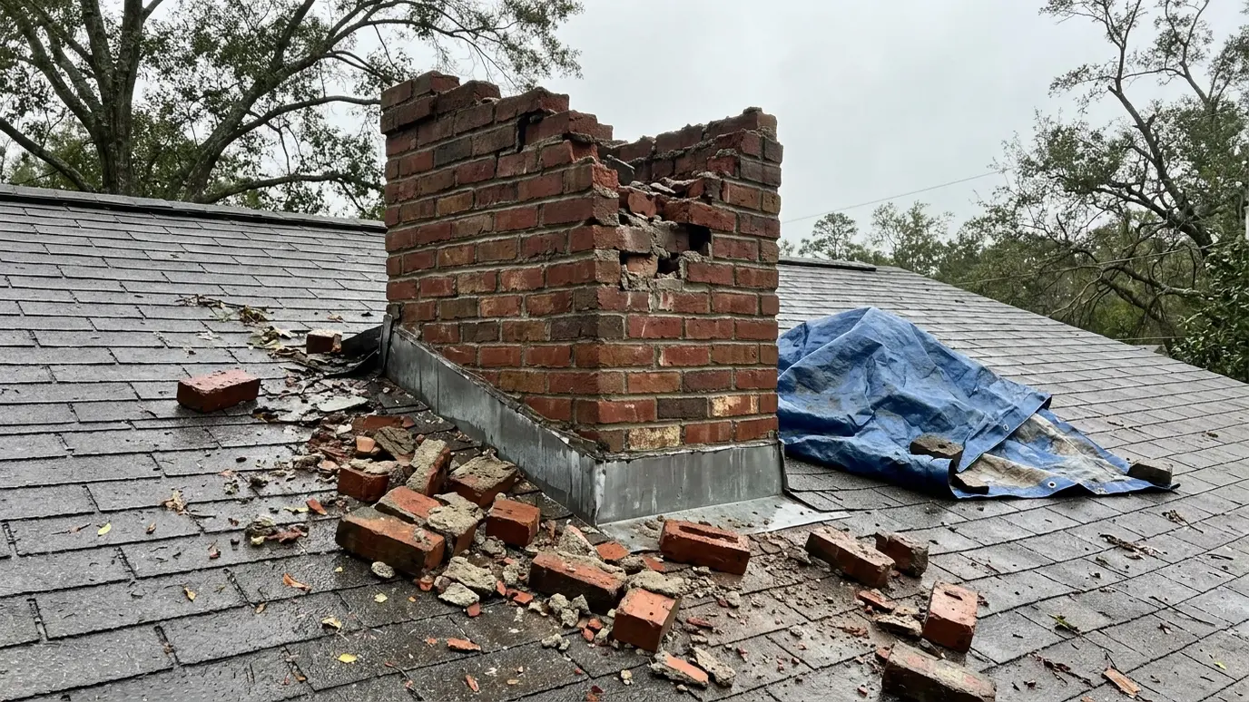 Storm Damage Chimney Repair in Nashville and Middle Tennessee